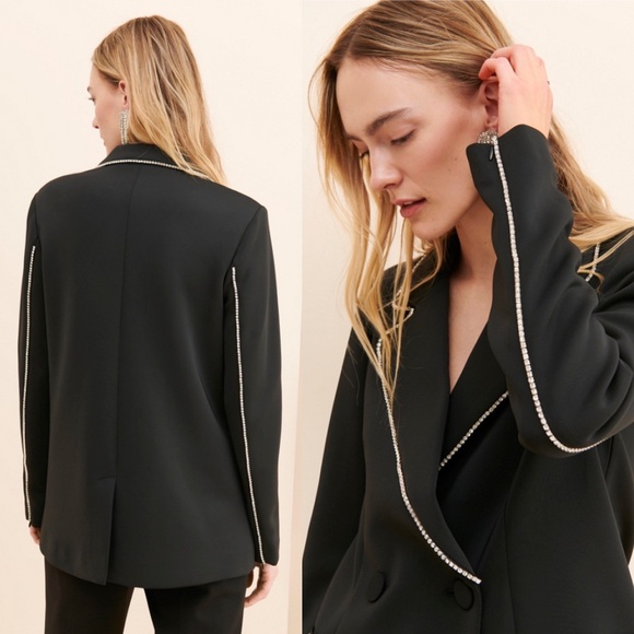 NWT Good American Scuba Crystal Blazer Sz M - Picture 2 of 4